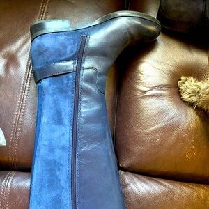 Brand New Marc Fisher Damsel Navy tall boots s